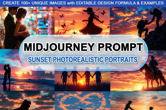 Download Editable Prompt - Sunset Photorealistic - Set Collection