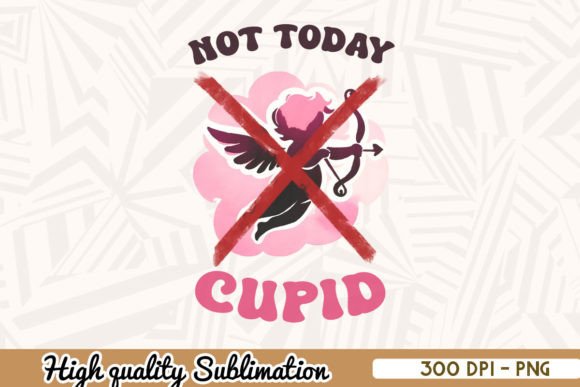 Download Not Today Cupid Groovy Valentine PNG - Cupid Collection