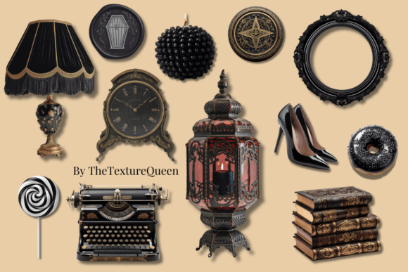Download Goth Clipart Set Interior Decor Items - Set Collection