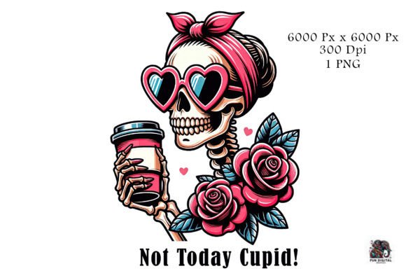 Download Not Today Cupid Skeleton Anti Valentine - Cupid Collection