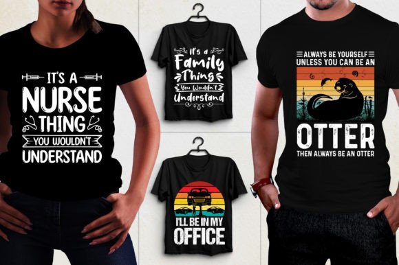 Download T-Shirt Design,Vintage Sunset T-Shirt - Set Collection