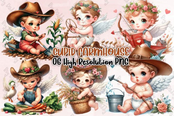 Download Cupid Farmhouse Sublimation Clipart PNG - Cupid Collection