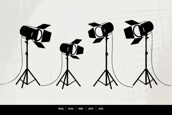 Download Studio Lights Silhouette Set - Set Collection