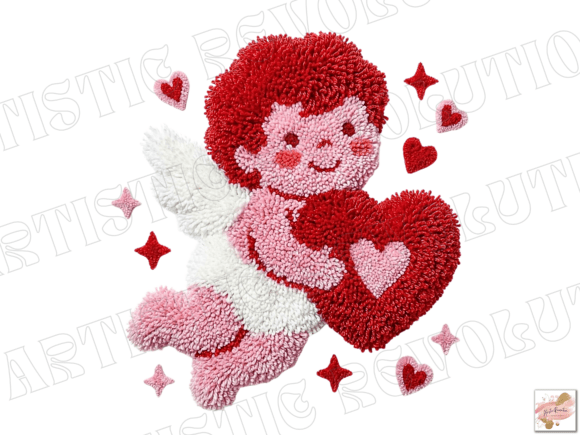 Download Faux Yarn Valentine Cupid Png Valentines - Cupid Collection