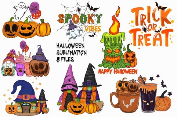 Download Halloween Sublimation Set, Halloween PNG - Set Collection