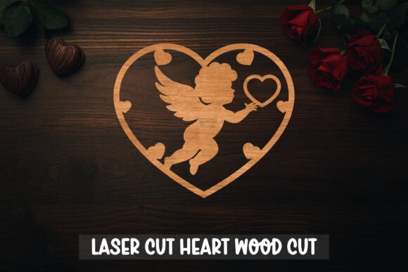Download Heart Cupid SVG, Valentine Laser Cut - Cupid Collection