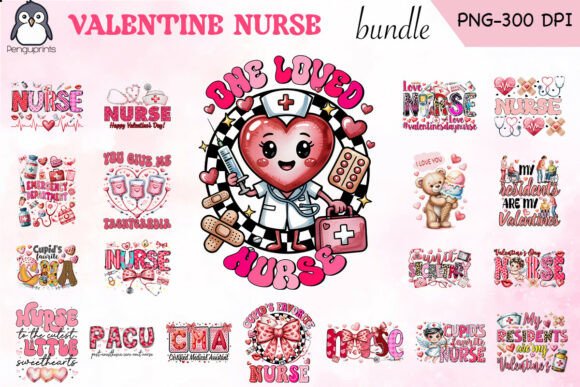 Download Valentine Nurse Sublimation Bundle - Premium Resources