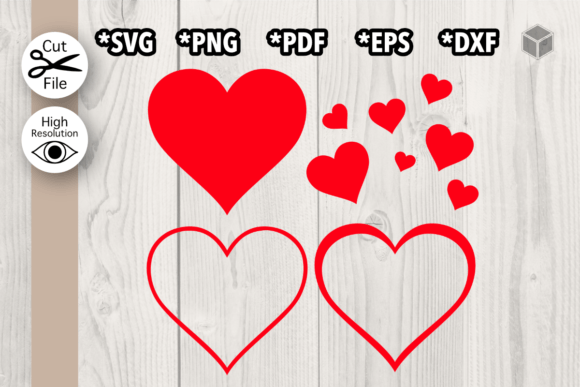 Download Red Hearts Set of 4 - Set Collection