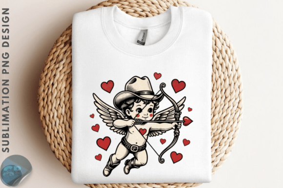 Download Retro Cowboy Cupid Valentine S Day PNG - Cupid Collection